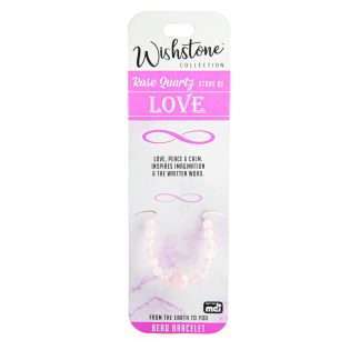 Wishstone Collection Rose Quartz Bead Bracelet