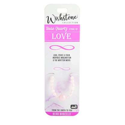 Wishstone Collection Rose Quartz Bead Bracelet