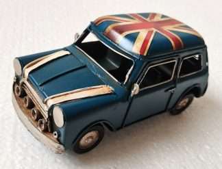Retro Mini Cooper Blue