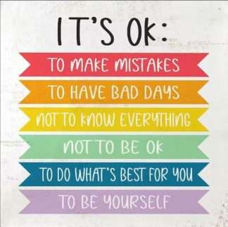 Wall Art on MDF Its OK 40x40cm