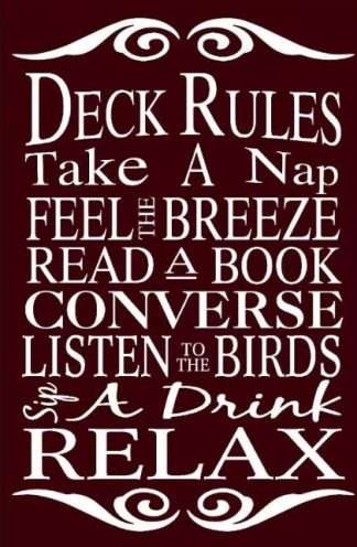 Wall Art on MDF Deck Rules 40x60cm
