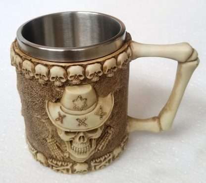 Decorative Skull Cowboy Tankard