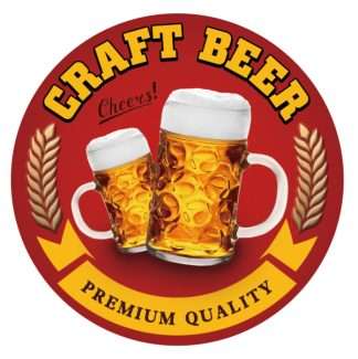 Metal Wall Art Craft Beer - Dia 40cm