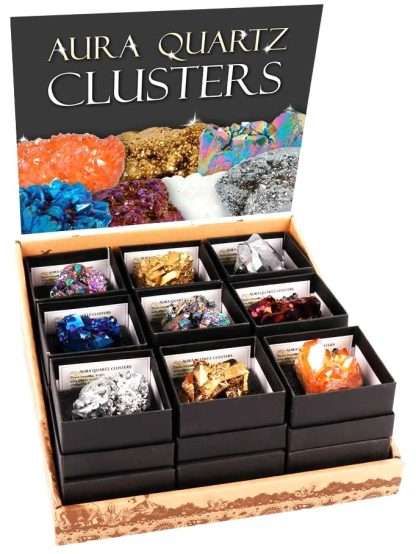 Aura Quartz Cluster Assorted with Display