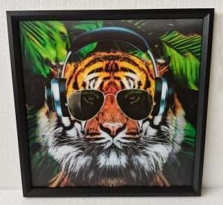 3D Cool Tiger 40x40CM