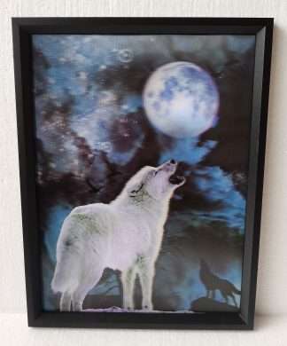 3D Wolf Howling 30x40CM