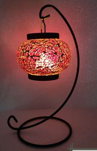 Turkish Mosaic Hanging T Light Holder with LED Candles
