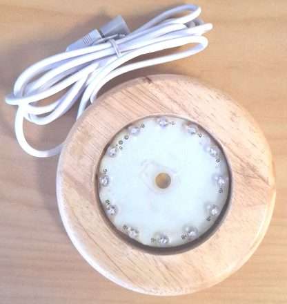 USB Selenite / Crystal LED Base 11.5cm with  12 LED