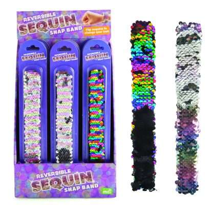 Colour Flip Sequin Snap Bands