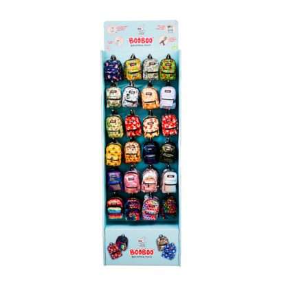 BooBoo Backpack Minis Floor Display Stand (72PC- Free Stand if buying 6 ea of 12 designs- stock value $356.40)