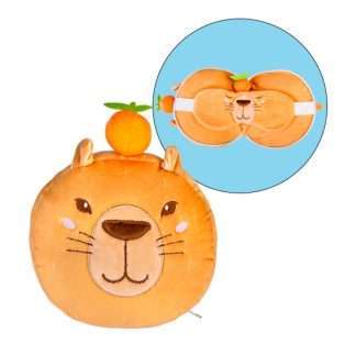 Smoosho's Pals Travel Capybara Mask & Pillow