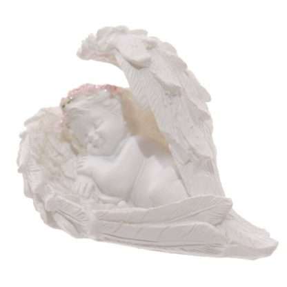 Cherubs Sleeping in Wings with Pink Roses - Image 4