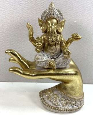 Ganesh sitting on hand
