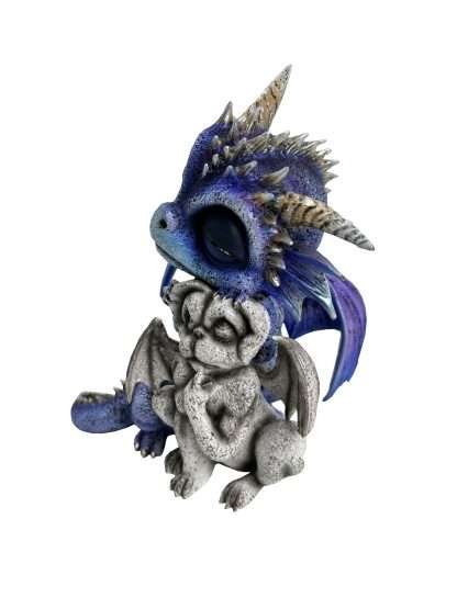 Cute Dragon Cuddling with Gargoyle - Image 4