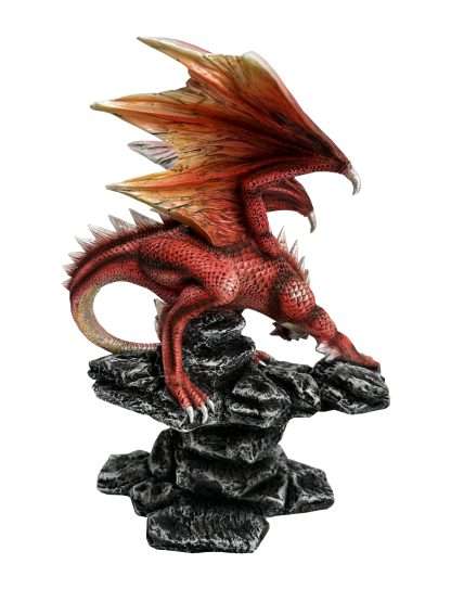 Fire Dragon with Sword Guarding Crystals - Image 2