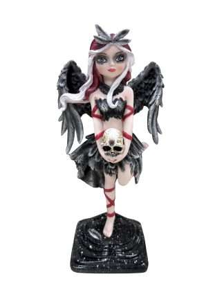 Goth Angel Holding Skull