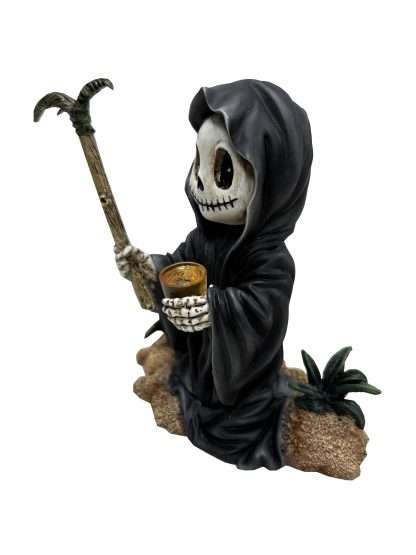 Adorable Summer Grim Reaper with Drink in Hand - Image 2