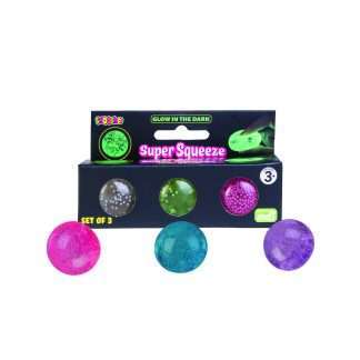 Smoosho's Super Squeeze Glow in the Dark Mini Balls Set of 3