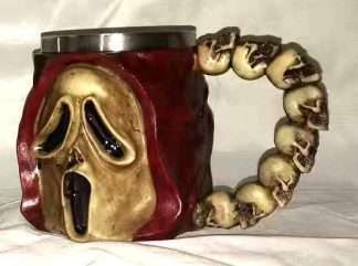 Decorative Scream Skull Red Tankard