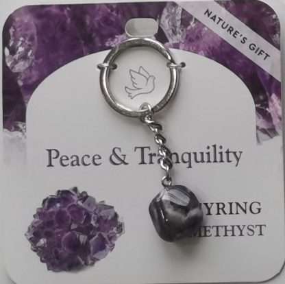 Natures Gift Jewelry Healing Keyring Amethyst- Peace & Tranquility