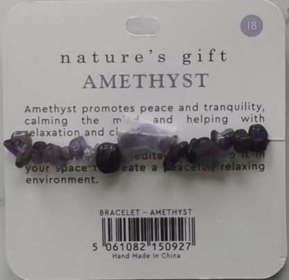 Natures Gift Jewelry Healing Gem-Chip Bracelet Amethyst- Peace & Tranquility - Image 5