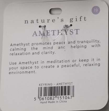 Natures Gift Jewelry Healing Keyring Amethyst- Peace & Tranquility - Image 5