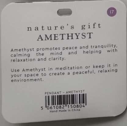Natures Gift Jewelry Healing Pendant Amethyst- Peace & Tranquility - Image 5