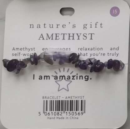 Natures Gift Jewelry Wishing Gem-Chip Bracelet Amethyst- You're Amazing - Image 5
