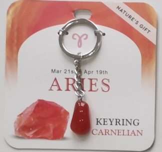 Natures Gift Jewelry Zodiac Keyring Carnelian- Aries