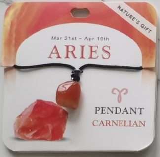 Natures Gift Jewelry Zodiac Pendant Carnelian- Aries