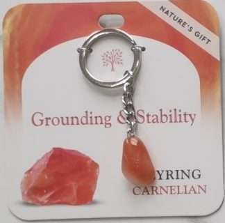 Natures Gift Jewelry Healing Keyring Carnelian- Grounding & Stability
