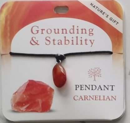 Natures Gift Jewelry Healing Pendant Carnelian- Grounding & Stability