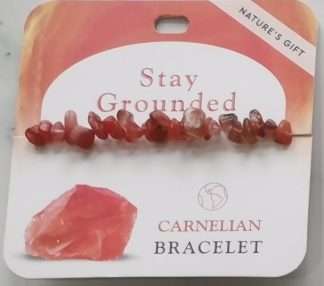 Natures Gift Jewelry Wishing Gem-Chip Bracelet Carnelian- Stay Grounded