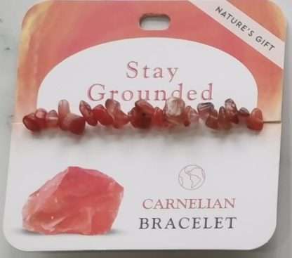 Natures Gift Jewelry Wishing Gem-Chip Bracelet Carnelian- Stay Grounded