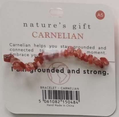 Natures Gift Jewelry Wishing Gem-Chip Bracelet Carnelian- Stay Grounded - Image 5