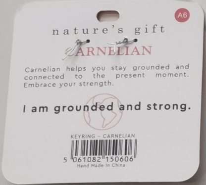 Natures Gift Jewelry Wishing Keyring Carnelian- Stay Grounded - Image 5