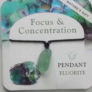 Natures Gift Jewelry Healing Pendant Fluorite- Focus & Concentration