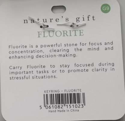 Natures Gift Jewelry Healing Keyring Fluorite- Focus & Concentration - Image 5