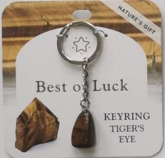 Natures Gift Jewelry Wishing Keyring Tigereye- Best of Luck