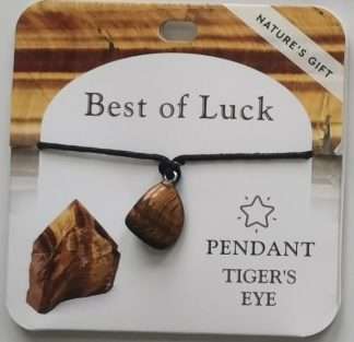 Natures Gift Jewelry Wishing Pendant Gold Tigereye- Best of Luck