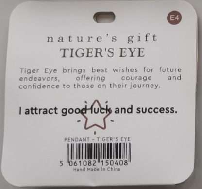 Natures Gift Jewelry Wishing Pendant Gold Tigereye- Best of Luck - Image 5