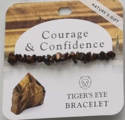 Natures Gift Jewelry Healing Gem-Chip Bracelet Gold Tigereye- Courage & Confidence