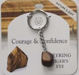 Natures Gift Jewelry Healing Keyring Gold Tigereye- Courage & Confidence