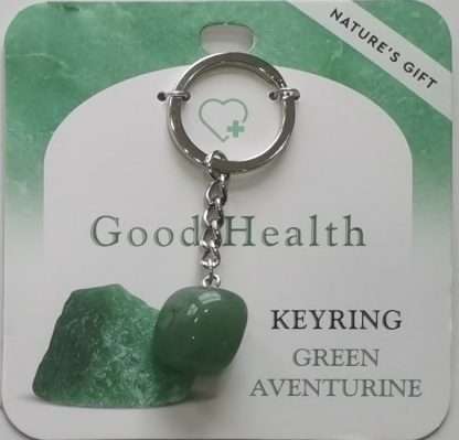 Natures Gift Jewelry Wishing Keyring Green Aventurine- Good Health