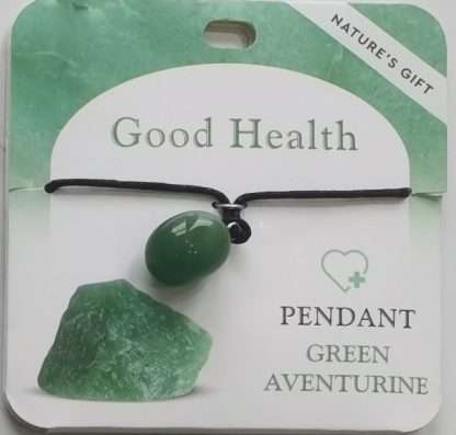 Natures Gift Jewelry Wishing Pendant Green Aventurine- Good Health