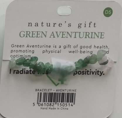 Natures Gift Jewelry Wishing Gem-Chip Bracelet Green Aventurine- Good Health - Image 5