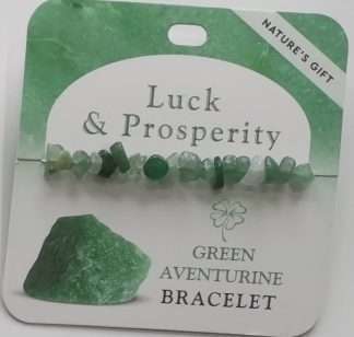 Natures Gift Jewelry Healing Gem-Chip Bracelet Green Aventurine- Luck & Prosperity