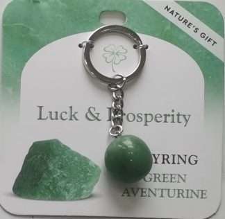 Natures Gift Jewelry Healing Keyring Green Aventurine- Luck & Prosperity