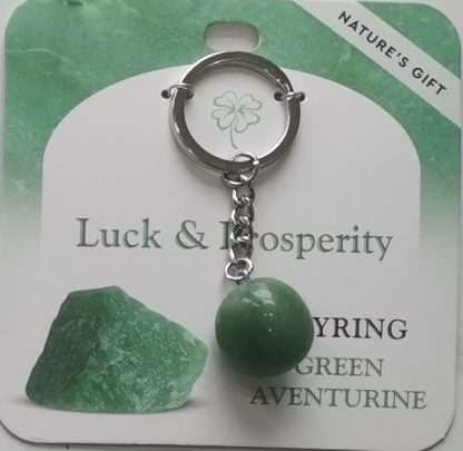 Natures Gift Jewelry Healing Keyring Green Aventurine- Luck & Prosperity