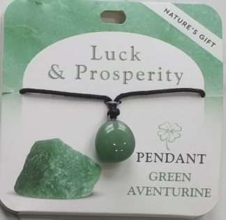Natures Gift Jewelry Healing Pendant Green Aventurine- Luck & Prosperity